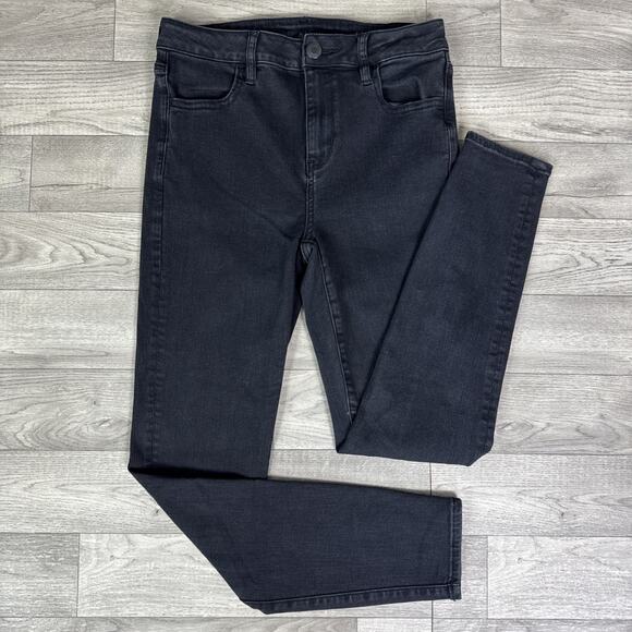 American Eagle Hi-Rise Jegging Skinny Jeans Black Wash sz 10 - Picture 1 of 8